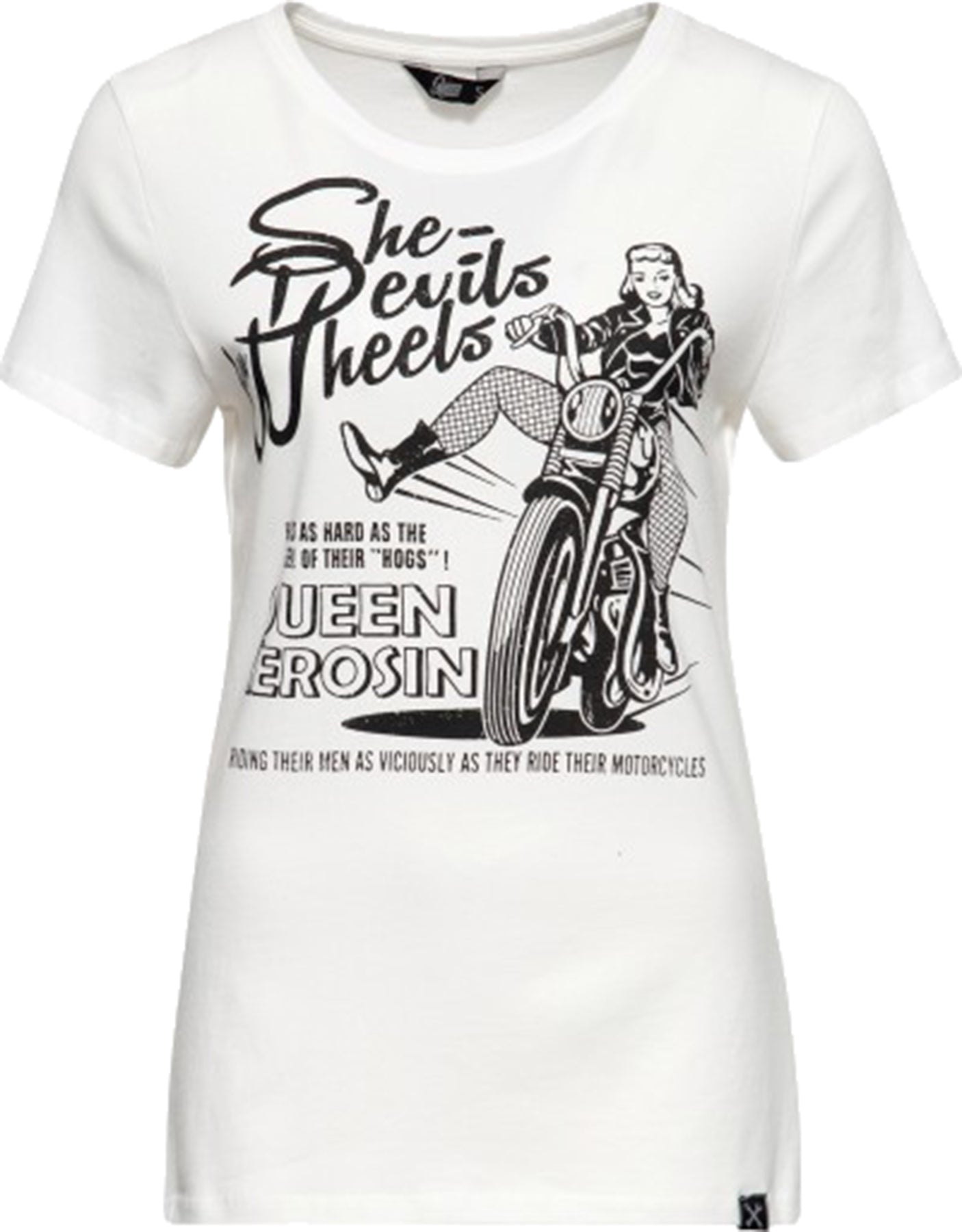 Queen_Kerosin_SHE_DEVILS_ON_WHEELS_50s_Motiv_Rundhals_Kurzarm_T-SHIRT_Oberteil_Killer_Kirsche-1