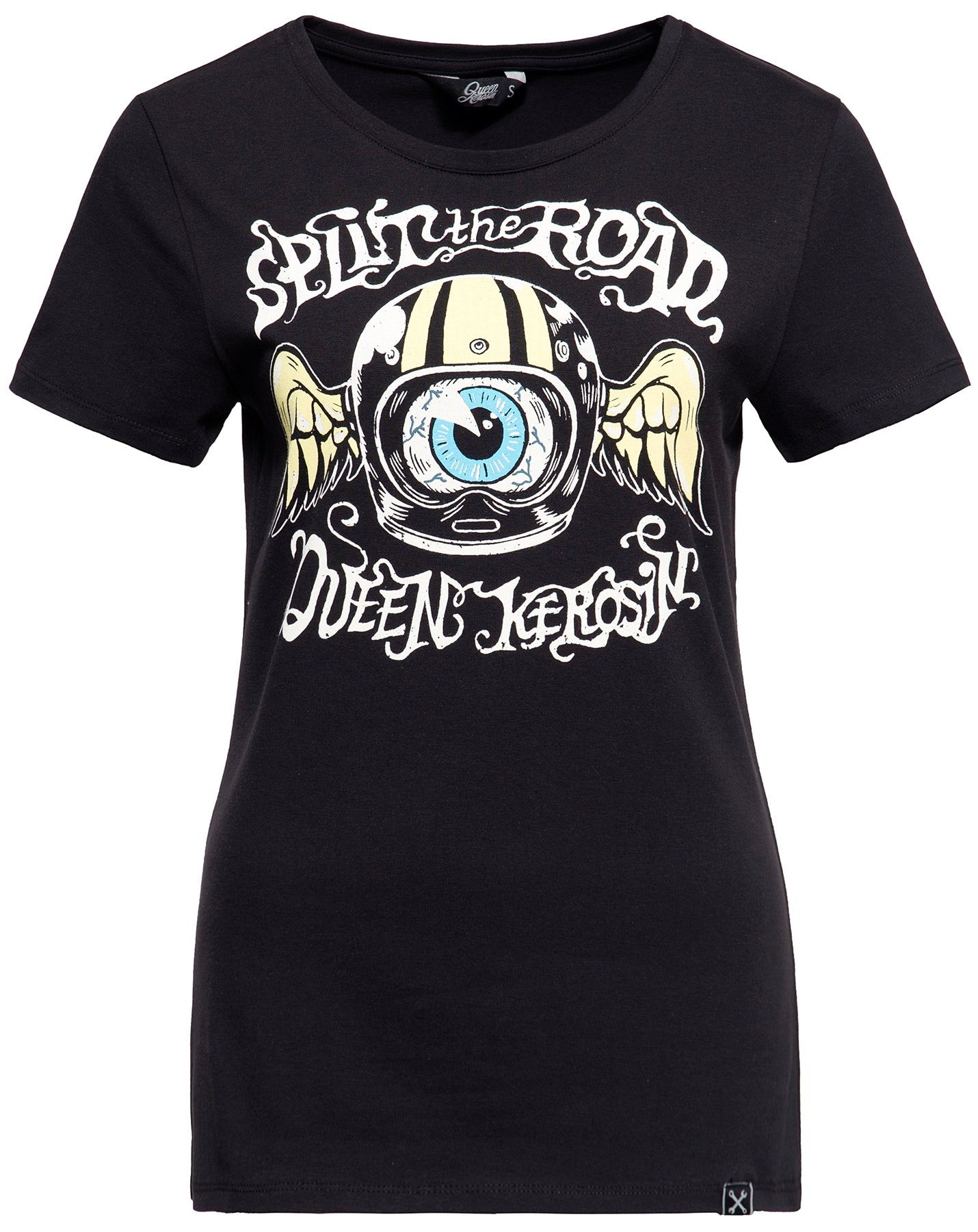 Queen_Kerosin_SPLIT_THE_ROAD_Pin_Up_Girl_MOTIV_Rundhals_Kurzarm_T-SHIRT_Oberteil_killer_kirsche_1