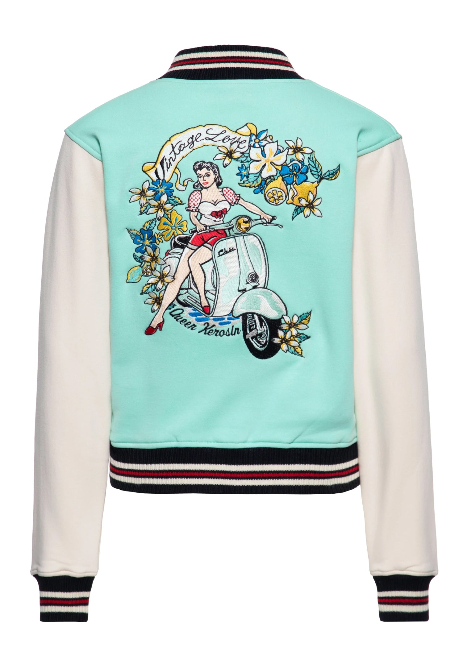 Queen_Kerosin_VINTAGE_LOVE_Rueckenmotiv_Retro_50s_COLLEGE_JACKE_Sweatjacke_-_Mint-1