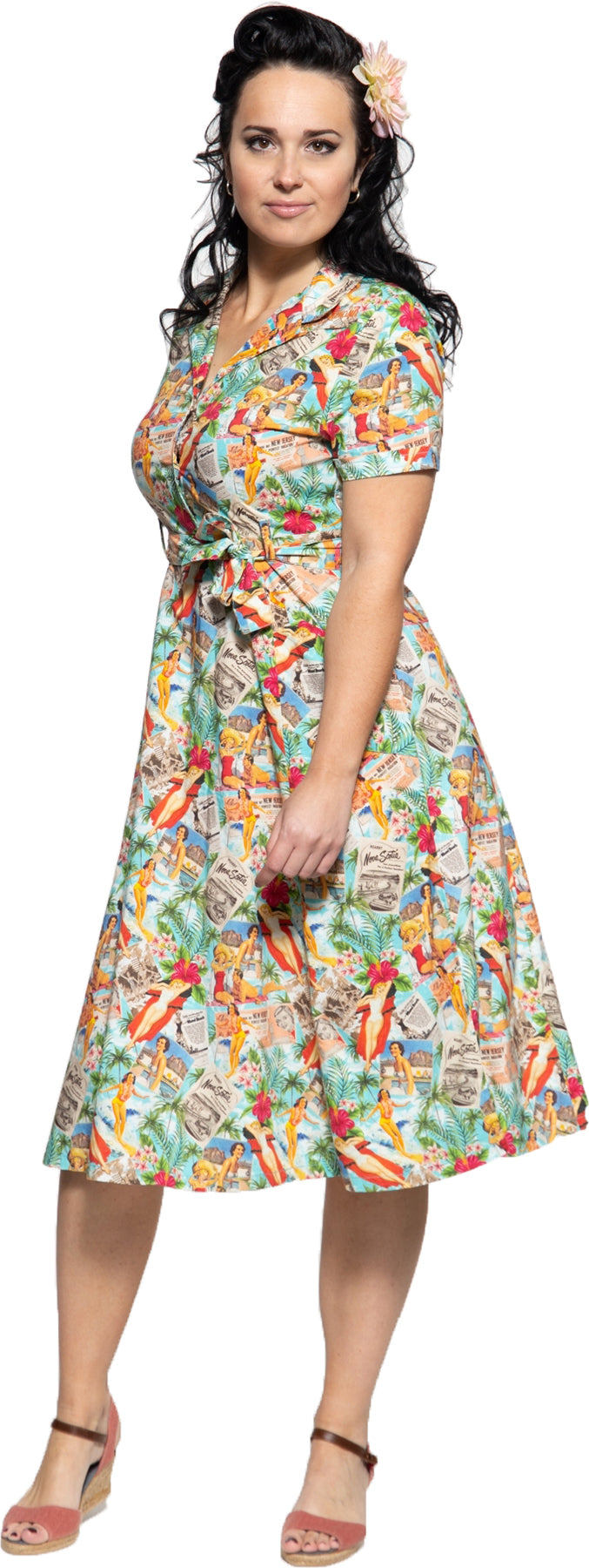Queen_Kerosin_VINTAGE_SUMMER_Tropical_Pin_Up_Kurzarm_SWING_DRESS_Hemdkleid_Killer_Kirsche-1SnrFhlZNLvt6a