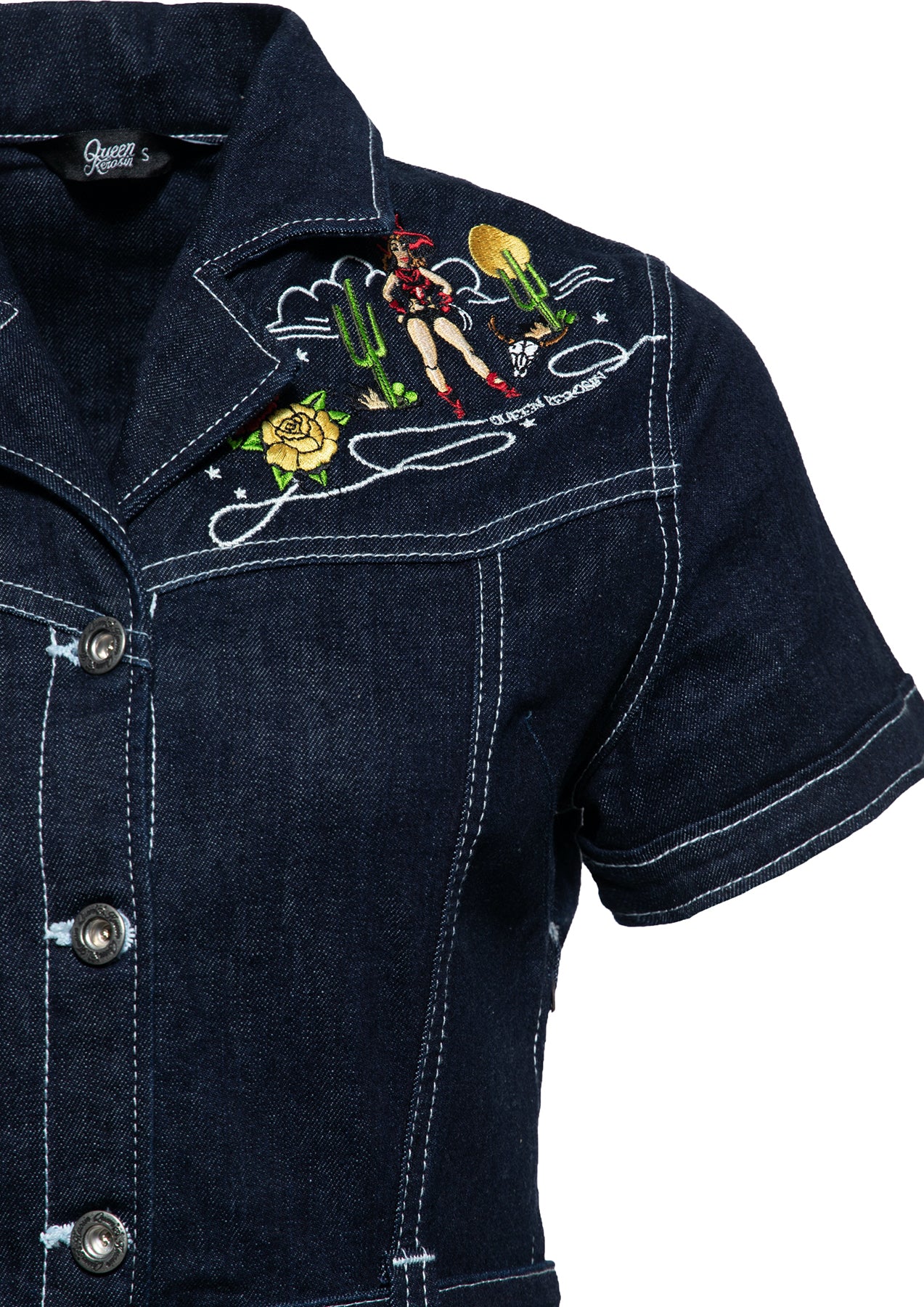 Queen_Kerosin_WESTERN_COWGIRL_Stick_Kurzarm_DENIM_Jeans_A-LINIE_DRESS_Hemdkleid_Killer_Kirsche-3CI7UWdCBqJAR2
