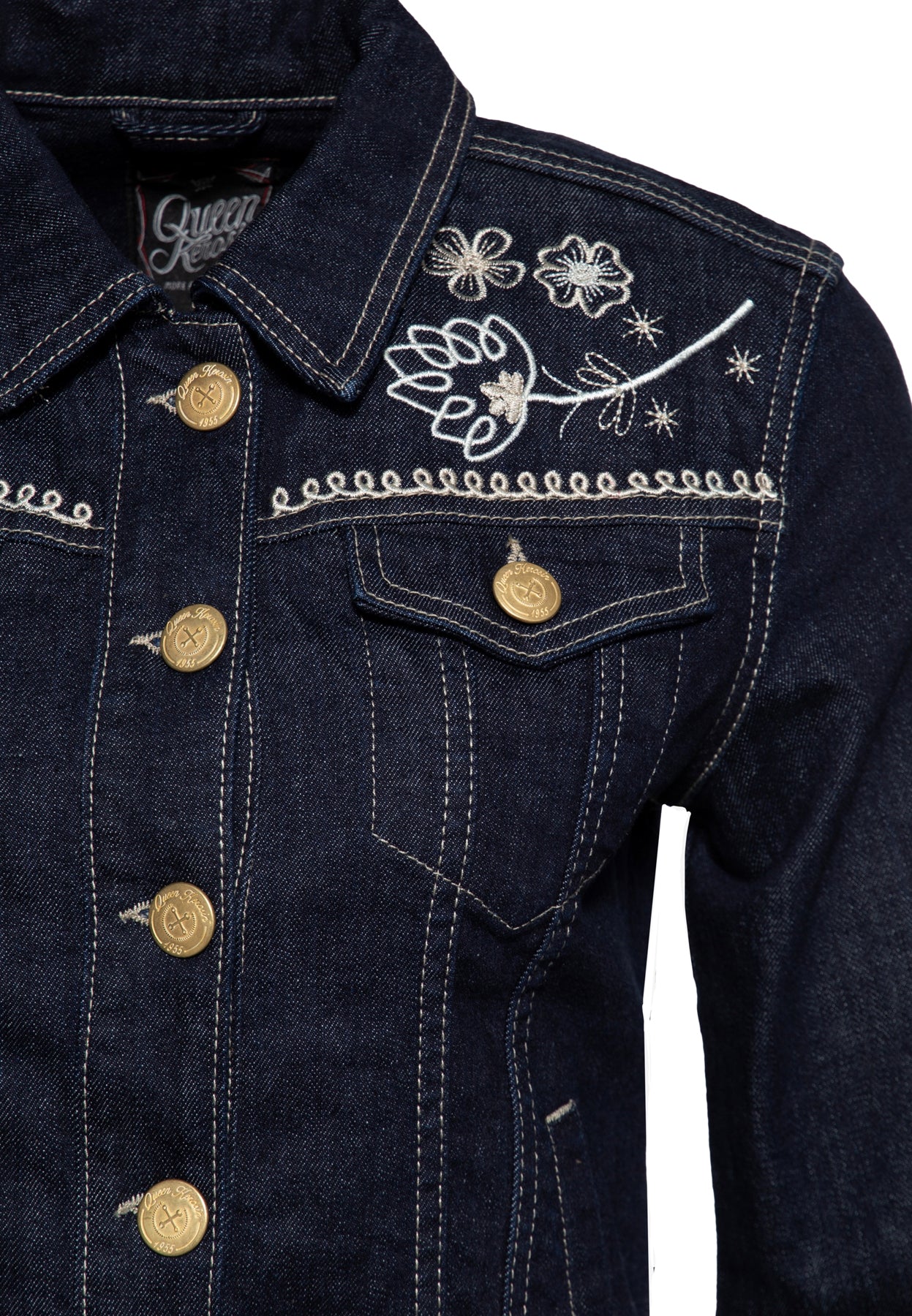 Queen_Kerosin_WESTERN_FLOWERS_Stick_Embroidery_DARK_DENIM_Retro_JEANSJACKE_Jacket_killer_kirsche_3