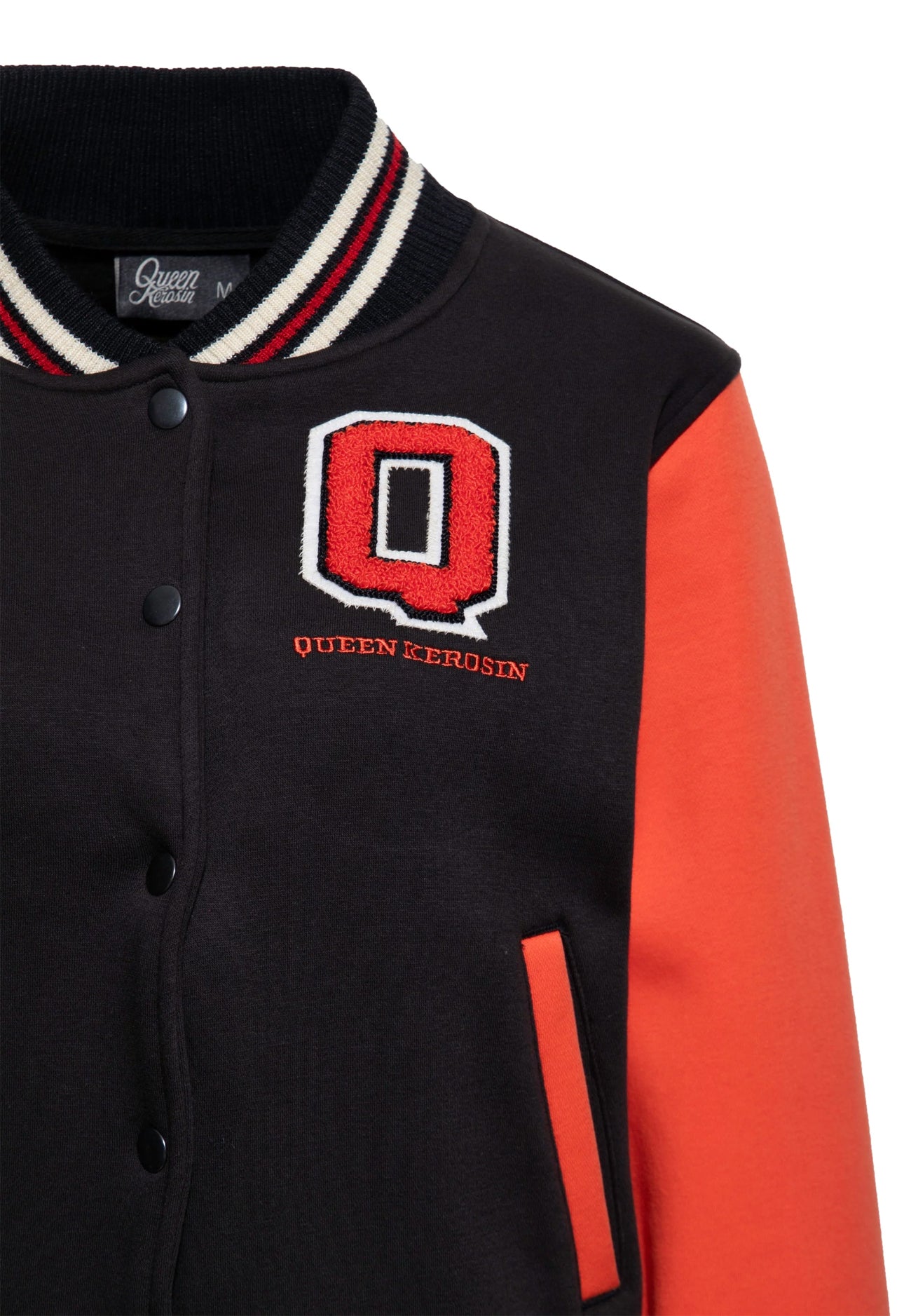 Queen_Kerosin_WILD_REBEL_Cat_Katzen_Rueckenmotiv__Retro_50s_COLLEGE_JACKE_Sweatjacke_-_Schwarz-4