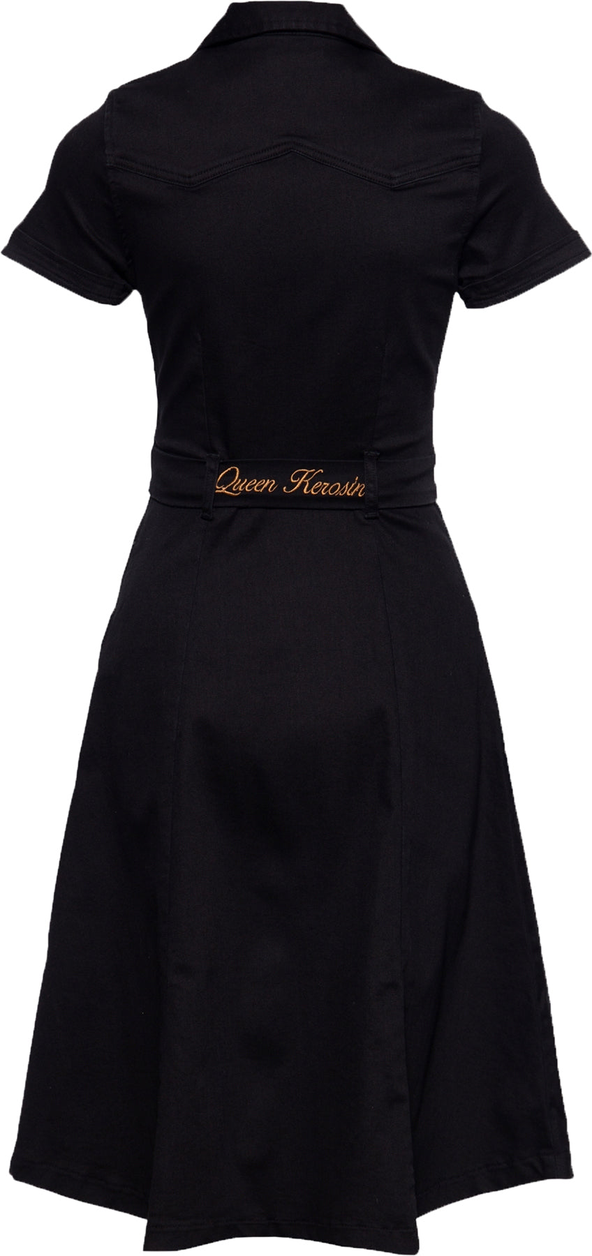Queen_Kerosin_WORKWEAR_Black_Denim_KURZARM_Jeans_SWING_DRESS_Hemdkleid_Killer_Kirsche-2