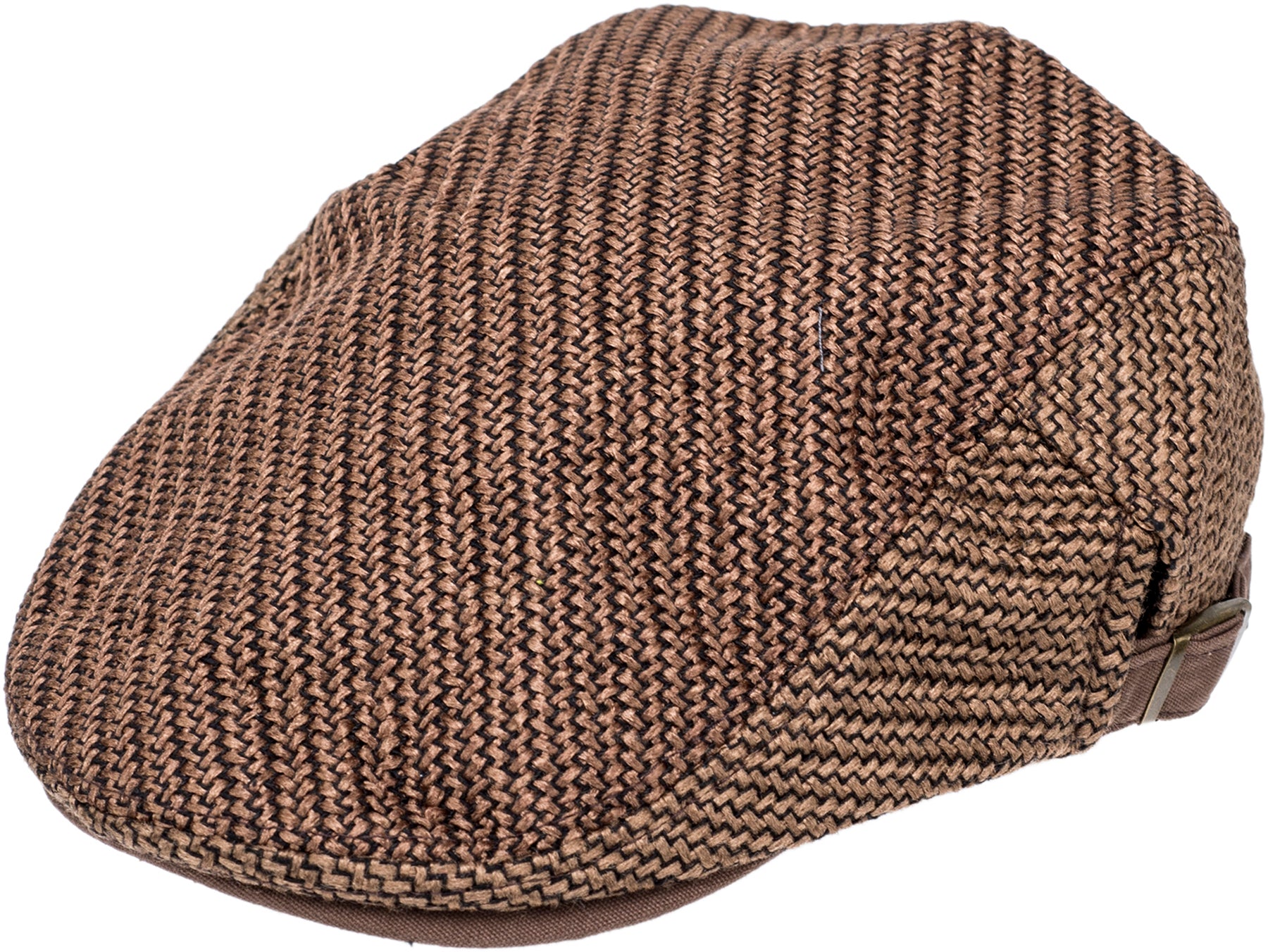 Retro_PLAIN_50s_Vintage_BRAIDED_LOOK_Schiebermuetze_FLAT_CAP_-_Braun_killer_kirsche