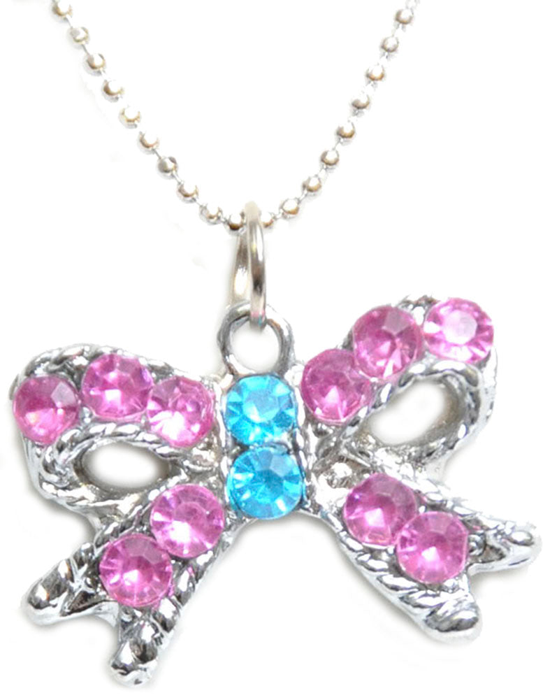 Rhinestone_BOW_Schleifen_HALSKETTE_-_Pink