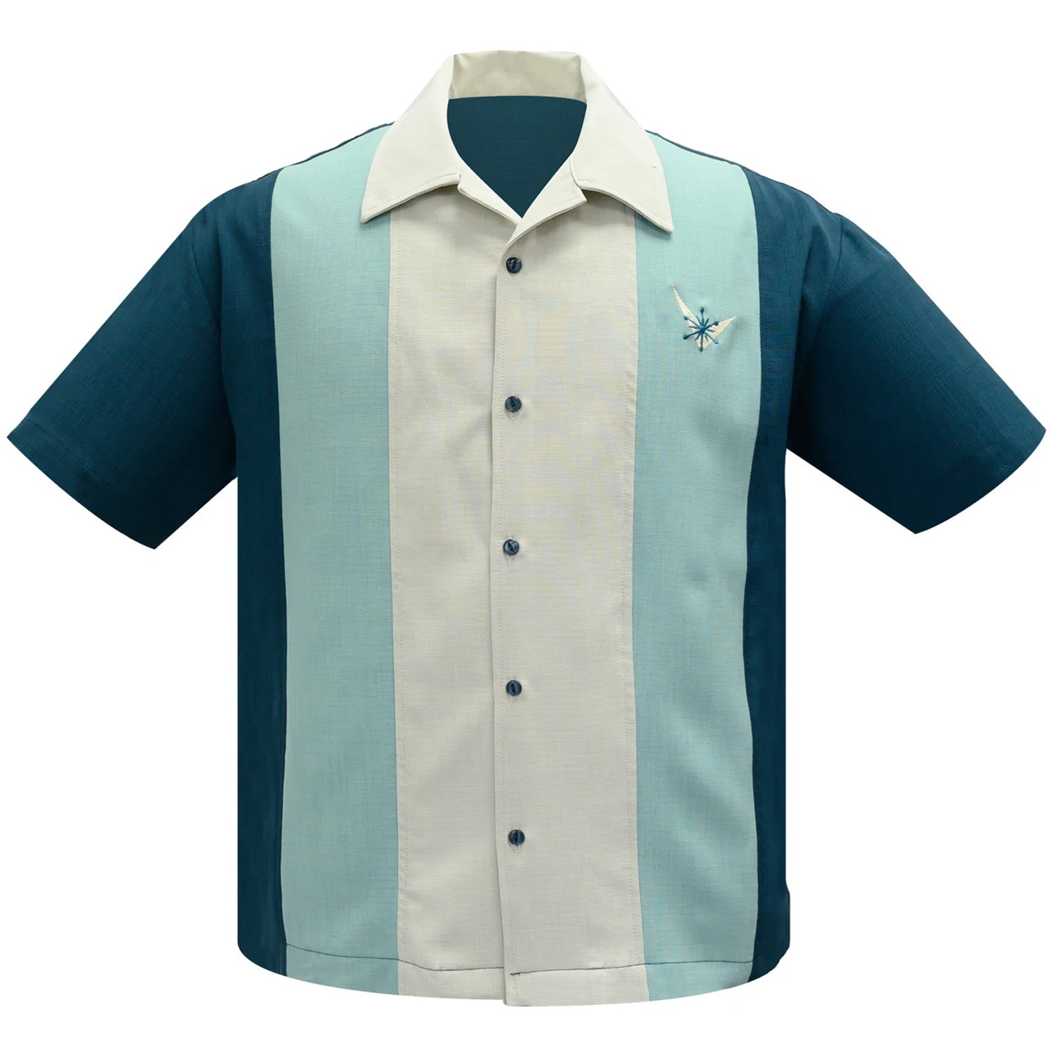 Rock_Steady_ATOMIC_MAD_Retro_Boomerang_Burst_Diamond_Kurzarm_Vintage_BOWLINGHEMD__Shirt-1