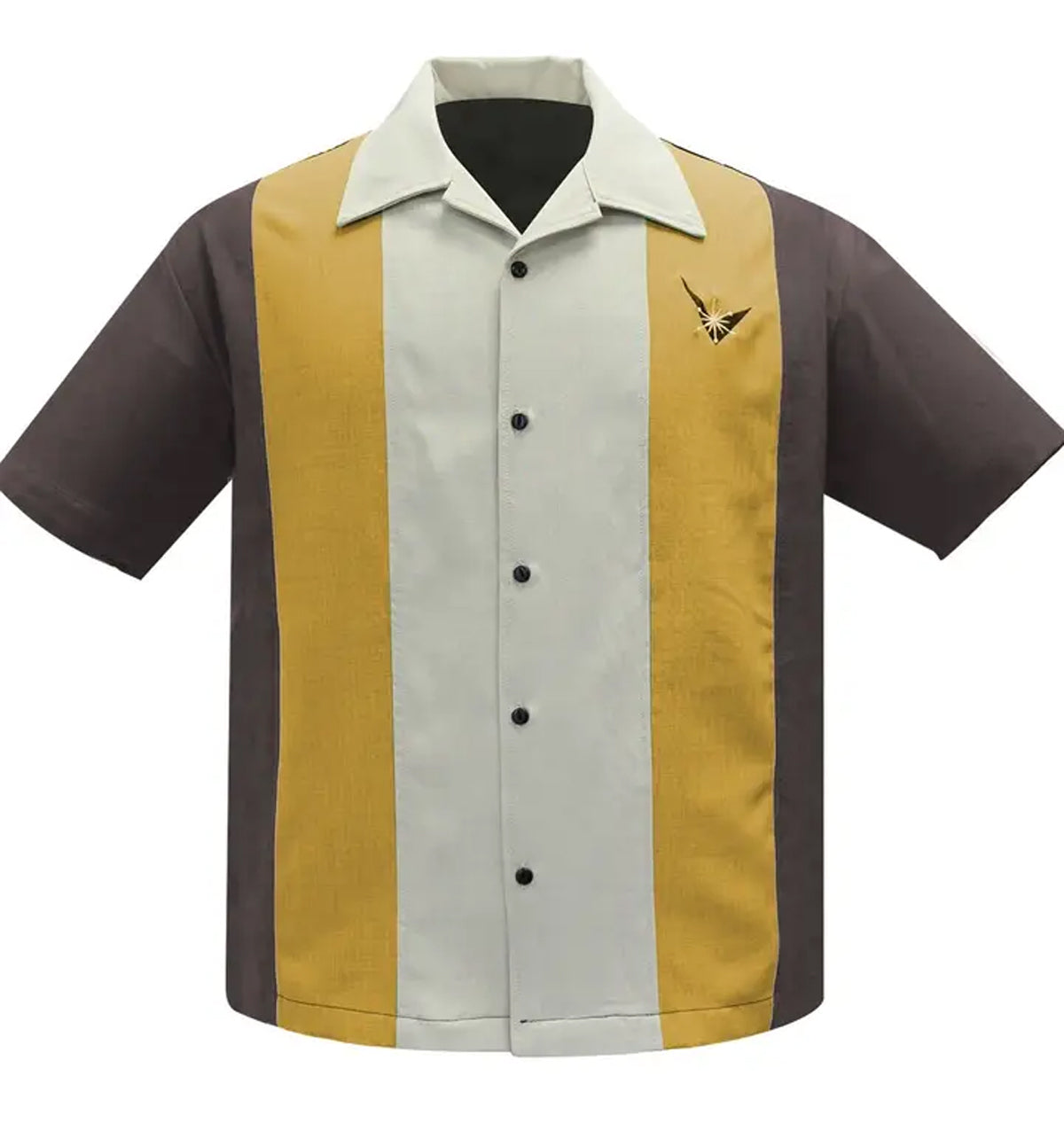 Rock_Steady_ATOMIC_MAD_Retro_Boomerang_Burst_Diamond_Kurzarm_Vintage_BOWLINGHEMD__Shirt__Coffee-1