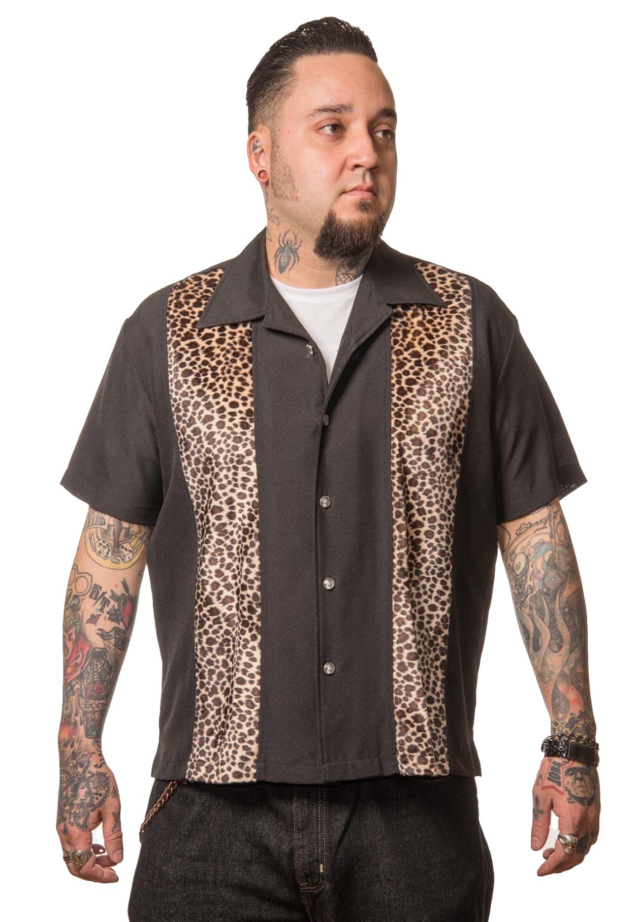 Rock_Steady_LEOPARD_PANEL_Vintage_Leomuster_Bowling_Shirt_HEMD_-_Schwarz-1