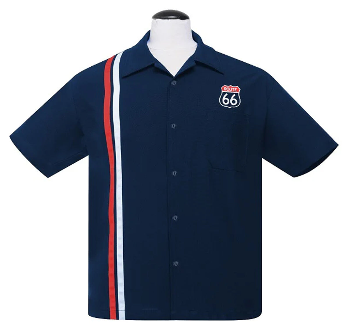 Rock_Steady_ROUTE_66_RACER_Red__White_Race_Stripe_Vintage_BOWLING_HEMD_Shirt-1