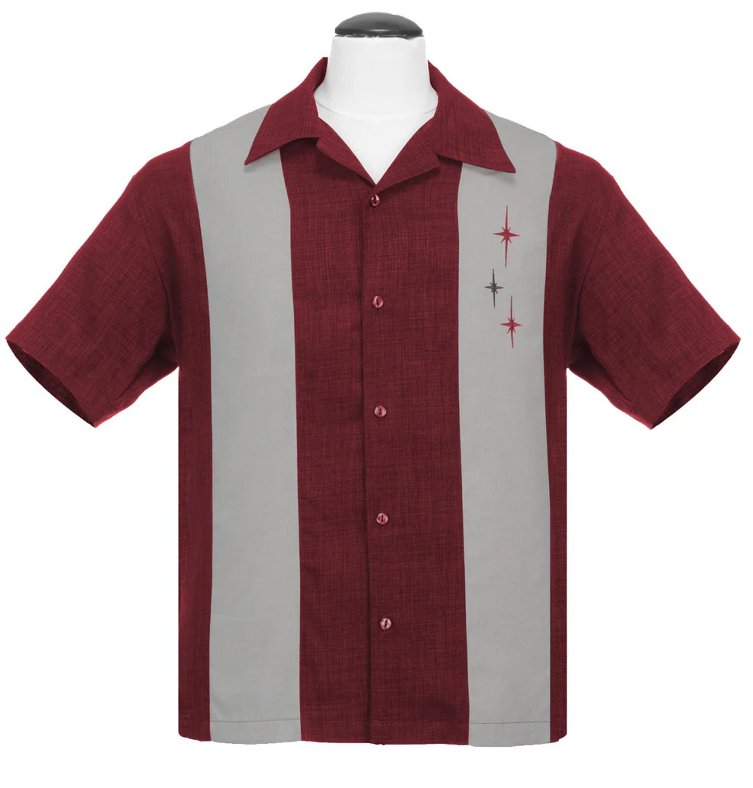 Rock_Steady_THREE_STAR_Vintage_2-Tone_Panel_Atomic_Stars_STARBURSTS_Bowling_Shirt_HEMD_Weinrots3nGSlmeAoheD