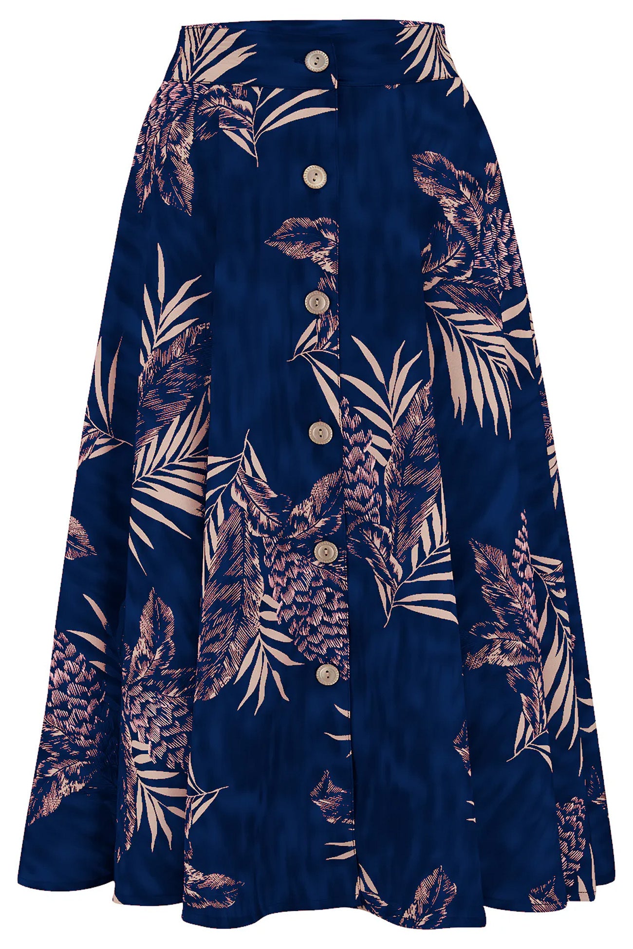 RocknRomance_BEVERLY_EMERALD_PALMS_Tropical_Buttoned_50s_SWING_SKIRT_Rock-blau9f3IReMVNgrfc