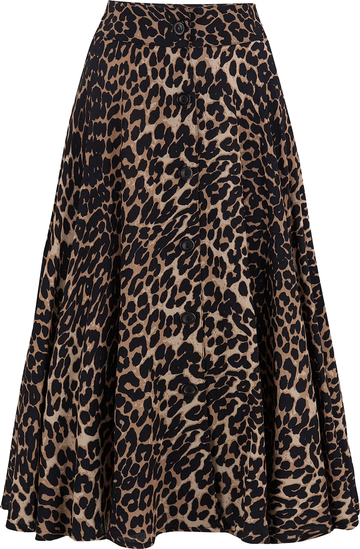 RocknRomance_BEVERLY_LEOPARD_Vintage_BUTTONED_50s_SWING_SKIRT_Rock_killer_kirsche_1