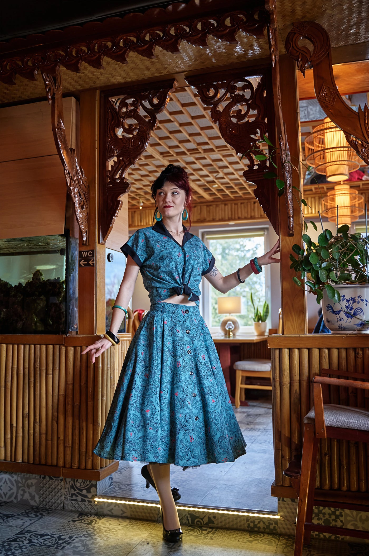 RocknRomance_BEVERLY_MELODY_50s_Vintage_High_Waist_Full_Circle_SWING_SKIRT_Rock-2