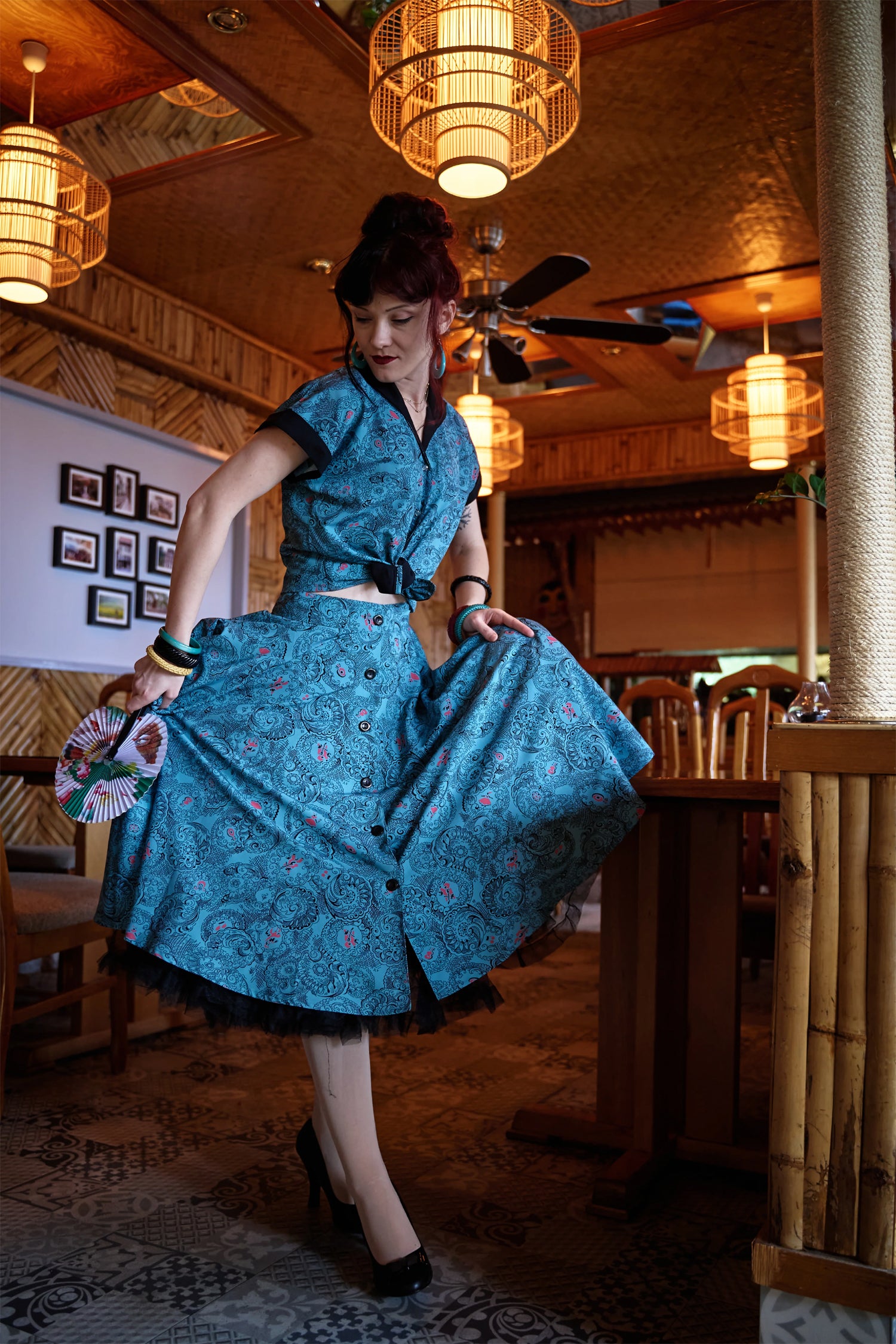 RocknRomance_BEVERLY_MELODY_50s_Vintage_High_Waist_Full_Circle_SWING_SKIRT_Rock-3