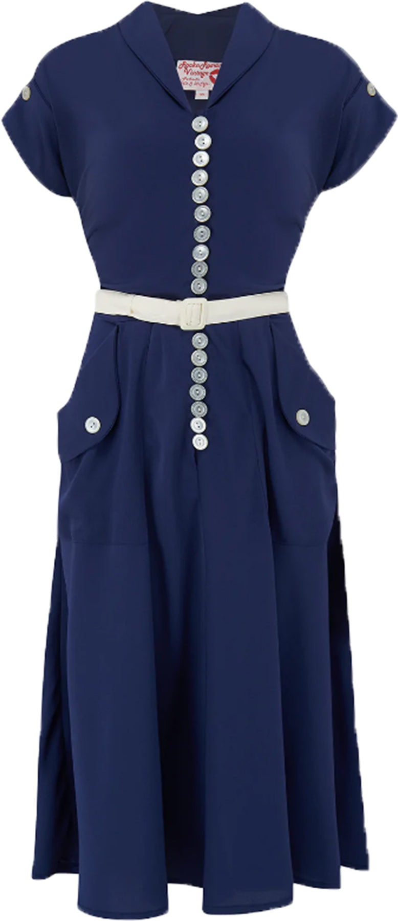 RocknRomance_CASEY_PLAIN_50s_BUTTONED_Kurzarm_A-Linie_SWING_KLEID_Dress_Navy_Killer_Kirsche-1EQhdp6v9KJ3mQ