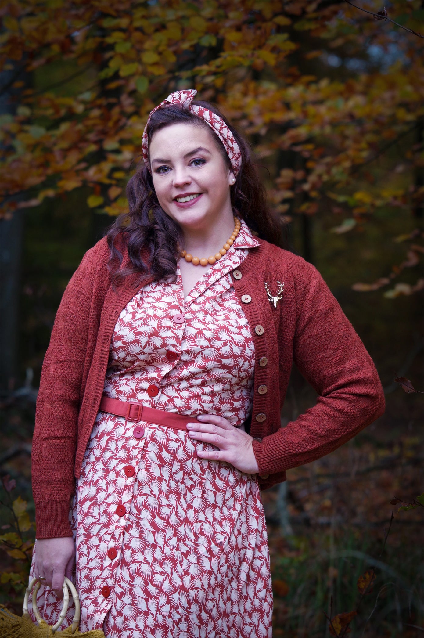 RocknRomance_CHARLENE_WHISP_PRINT_Vintage_A-Linie_50s_Dress_KLEID_-_Weinrot-Creme-2