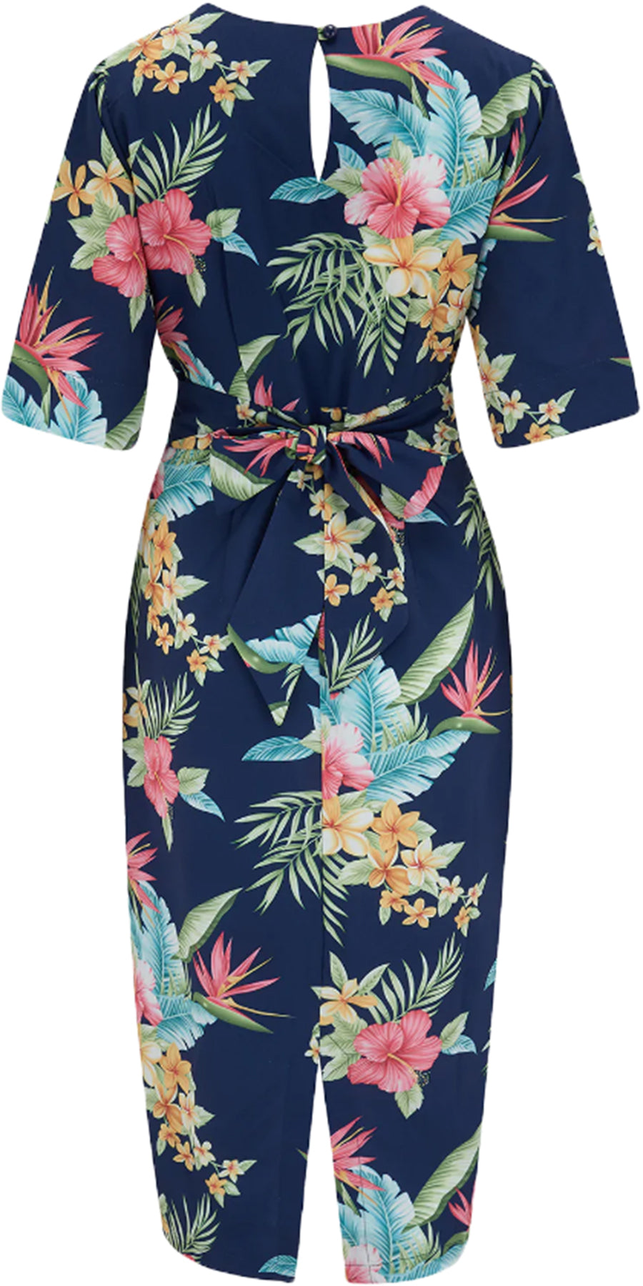 RocknRomance_EVELYN_Honolulu_Tropical_50s_PENCIL_DRESS_Bleistiftkleid_Blau_Killer_Kirsche-2OqvqXVWDP9hY4