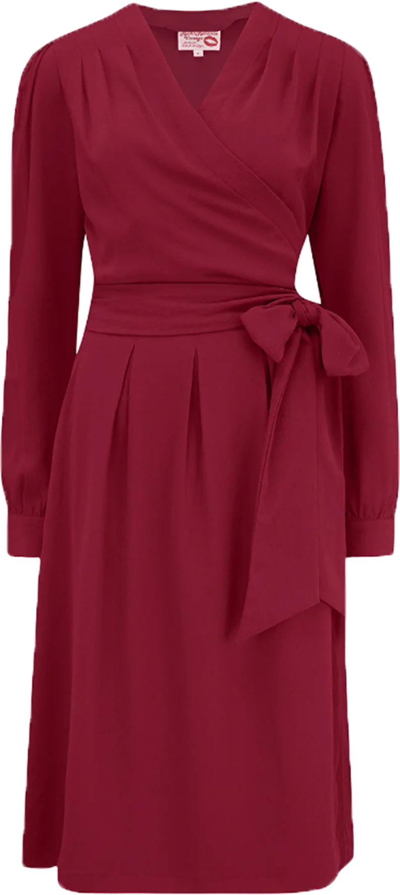 RocknRomance_EVIE_Vintage_PLAIN_Langarm_Pleated_A-LINIE_KLEID_Dress_Weinrot_Killer_Kirsche-10XqSlUooiH7xJ