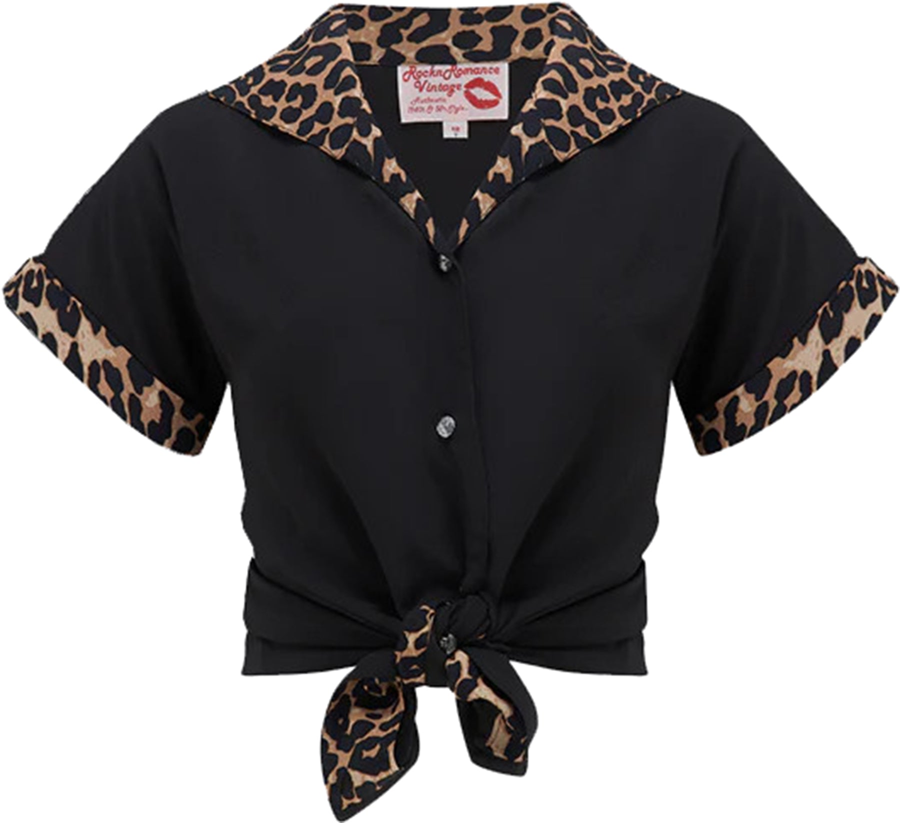 RocknRomance_MARIA_LEOPARD_Authentic_1950s_Style_Kurzarm_TIE_UP_BLUSE_Blouse_killer_kirsche_1