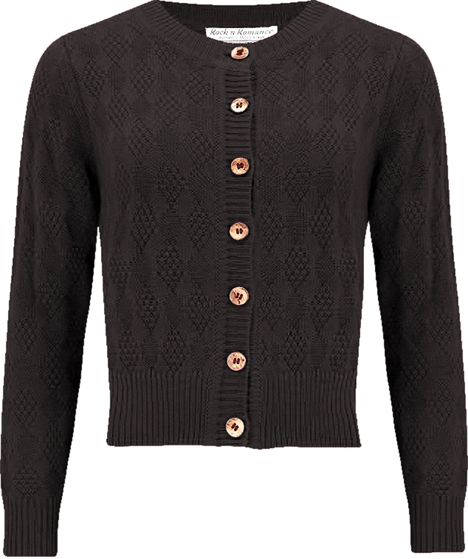 RocknRomance_SANDRA_40s_DIAMOND_KNIT_Langarm_CARDIGAN_Strickjacke_Schwarz_26PuxkzxGkvzMj
