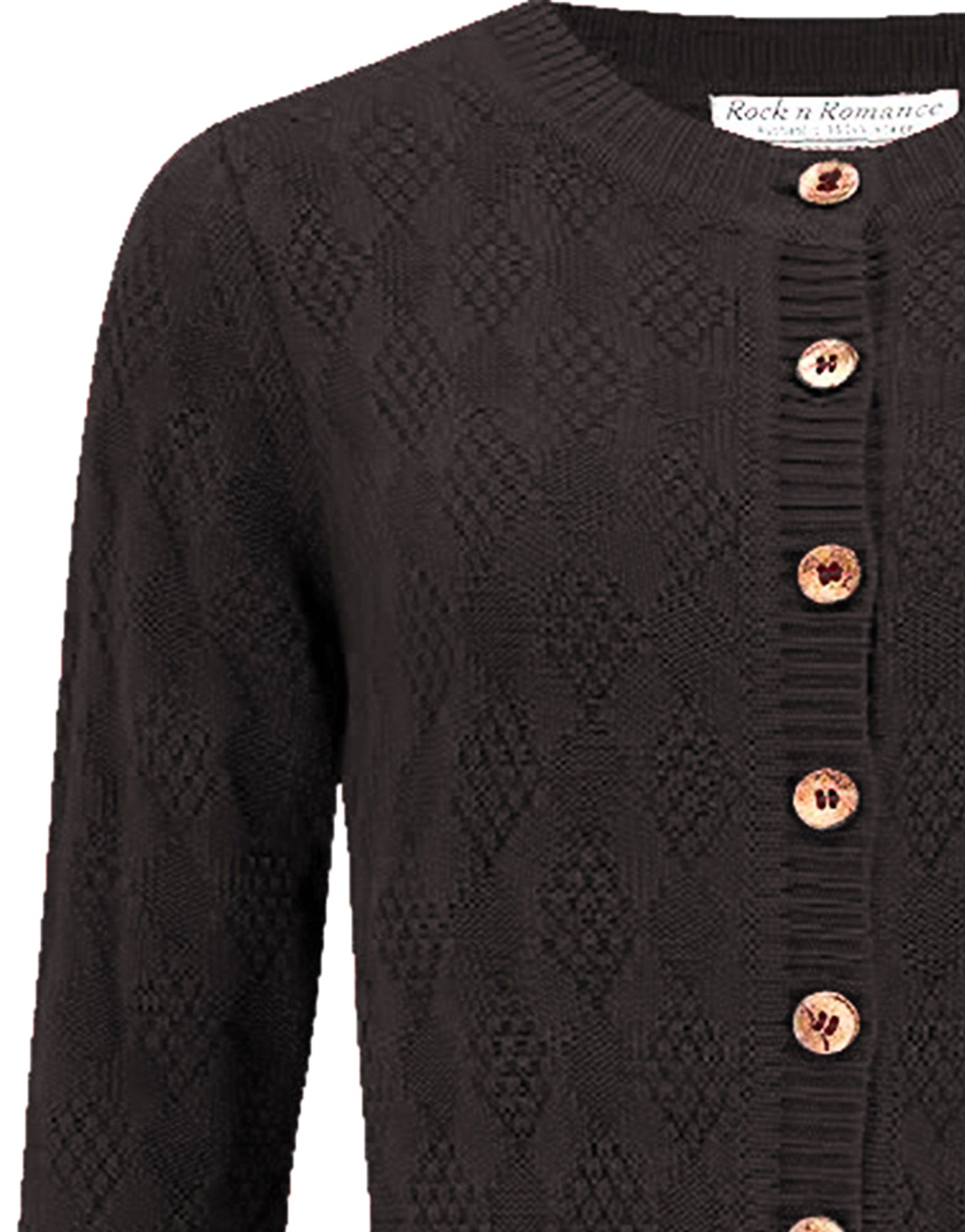RocknRomance_SANDRA_40s_DIAMOND_KNIT_Langarm_CARDIGAN_Strickjacke_Schwarz_3Gr7Cx7ynds3mV