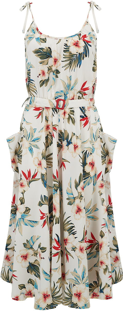 RocknRomance_SUZY_Hawaiian_TROPICAL_Hibiskus_Dress_KLEID_Creme-1_Kopie