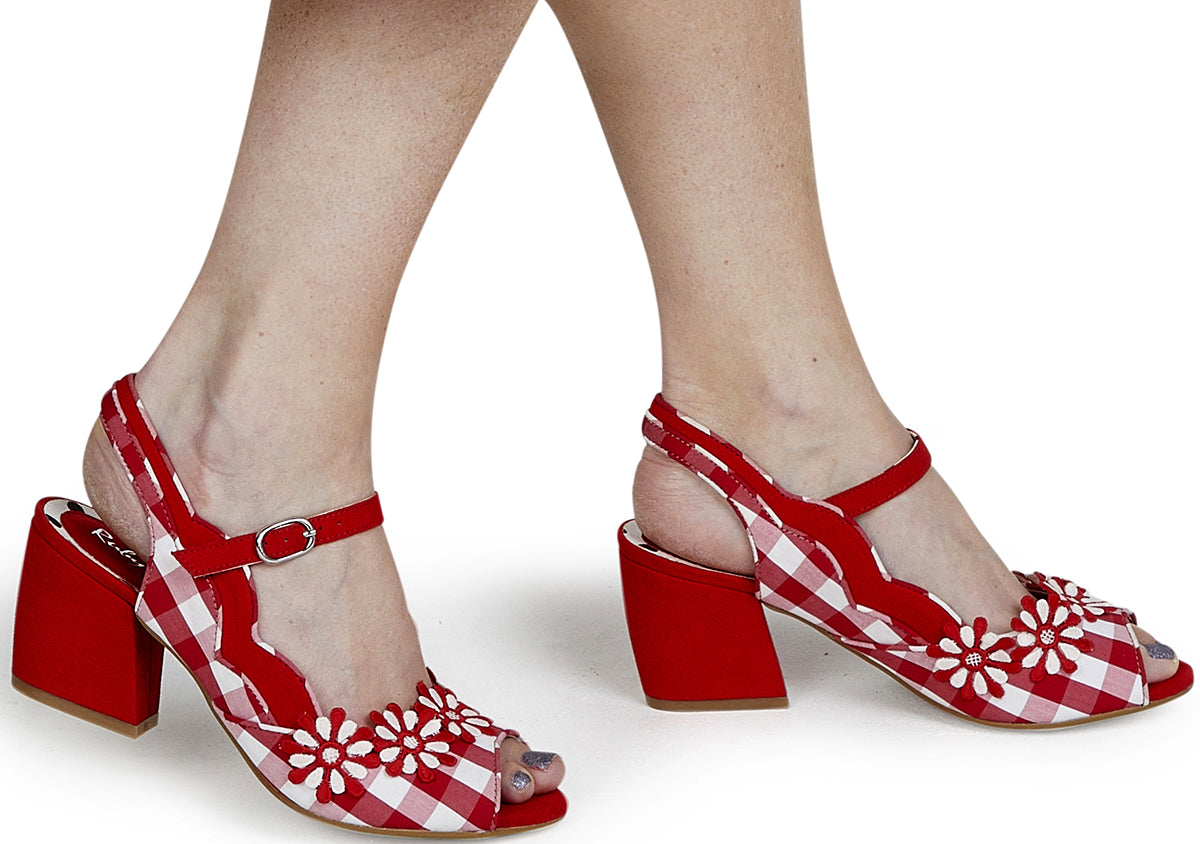Ruby_Shoo_HERA_Vintage_CHECK_Floral_Riemchen_SANDAL_Pump_SCHUHE-3