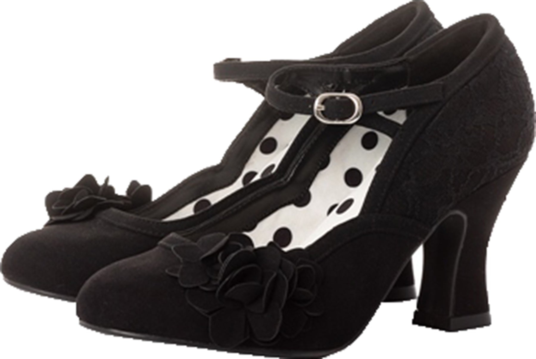 Ruby_Shoo_LYNN_Vintage_FLORAL_LACE_Spitze_Blumen_Riemchen_50s_PUMPS_Schwarz_Killer_Kirsche-3