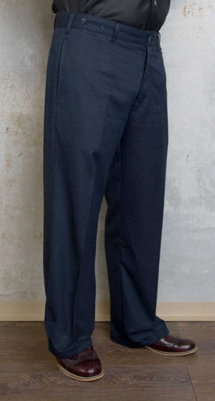 Rumble59_BLUE_HERRINGBONE_Vintage_LOOSE_FIT_Pants_CINCHBACK_Trousers_Hose_Dunkelblau-1EmpUWWy0WjxP6