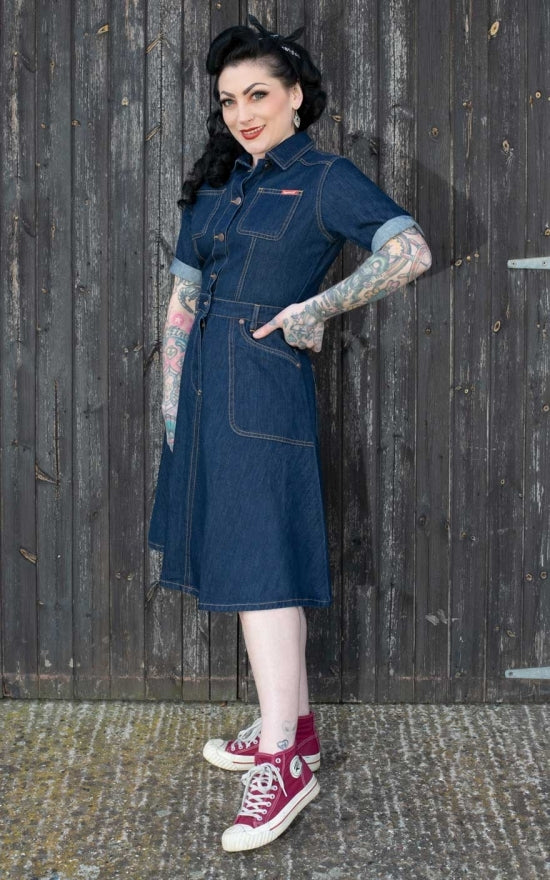 Rumble_59_ROCKING_ROSIE_Kurzarm_DENIM_Jeans_SWING_DRESS_Hemdkleid_killer_kirsche_4BhLNkUqkpuJiq