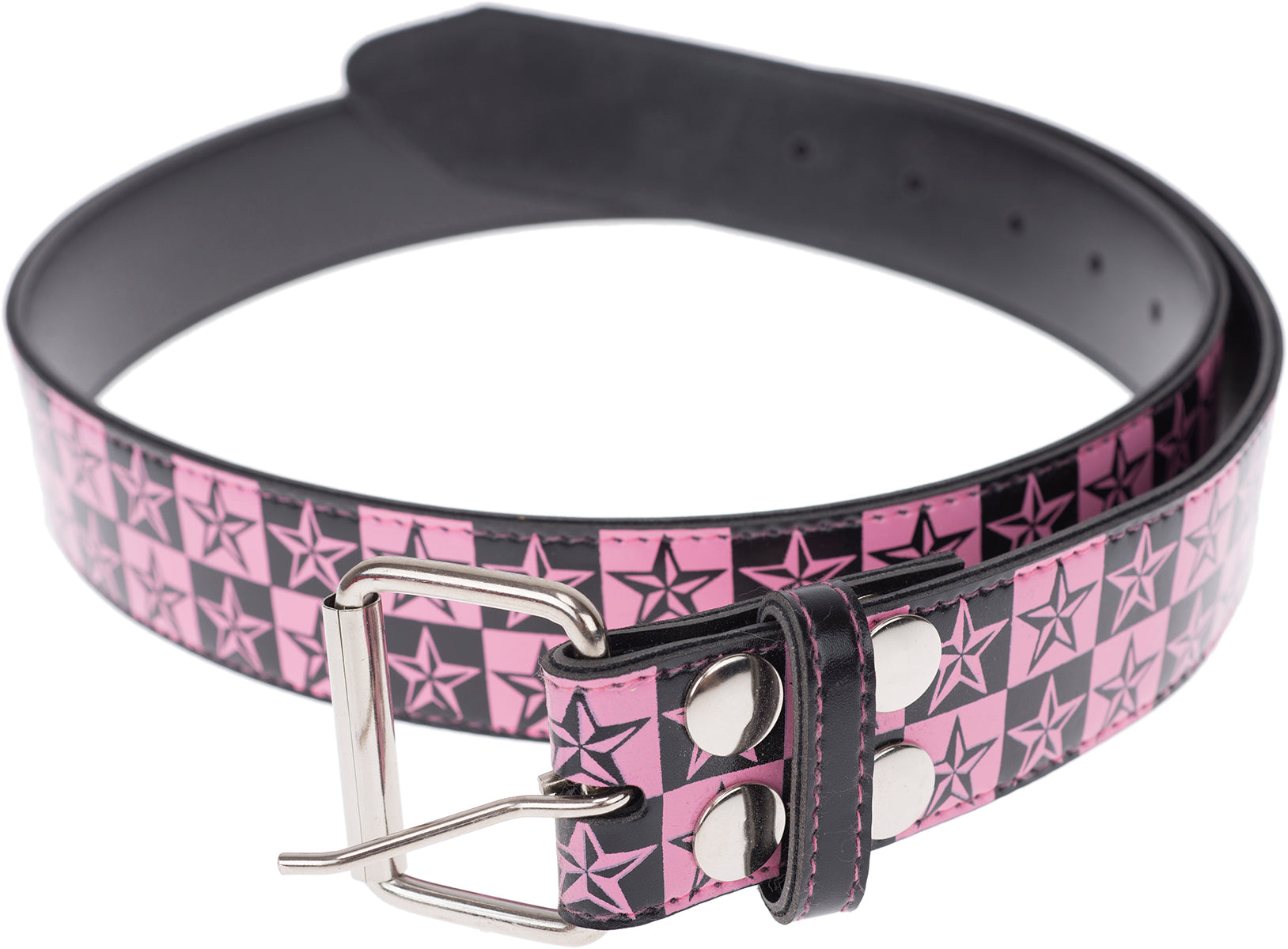 SKA_Checker_CHESS_Schachbrettmuster_NAUTIC_STARS_Guertel_-_Belt_pink_schwarzRHlP5yYkirK1s