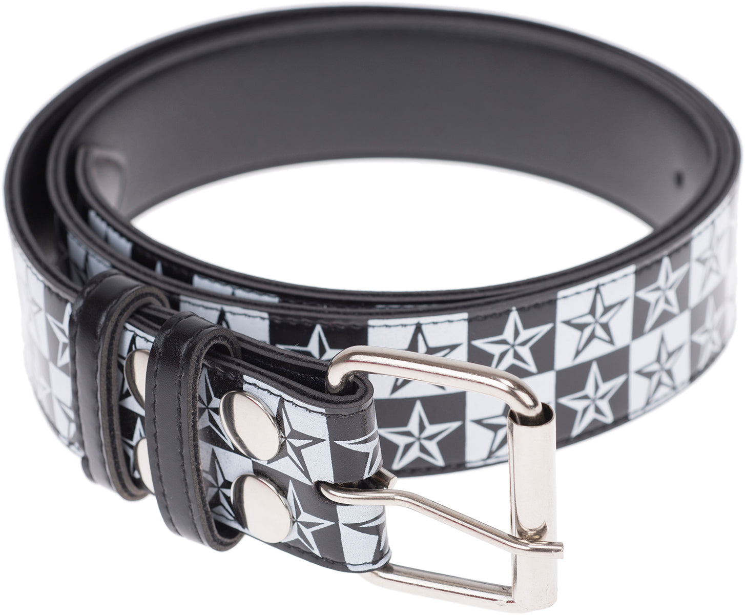 SKA_Checker_CHESS_Schachbrettmuster_NAUTIC_STARS_Guertel_-_Belt_schwawrz_weissYQiZQPS63asSb