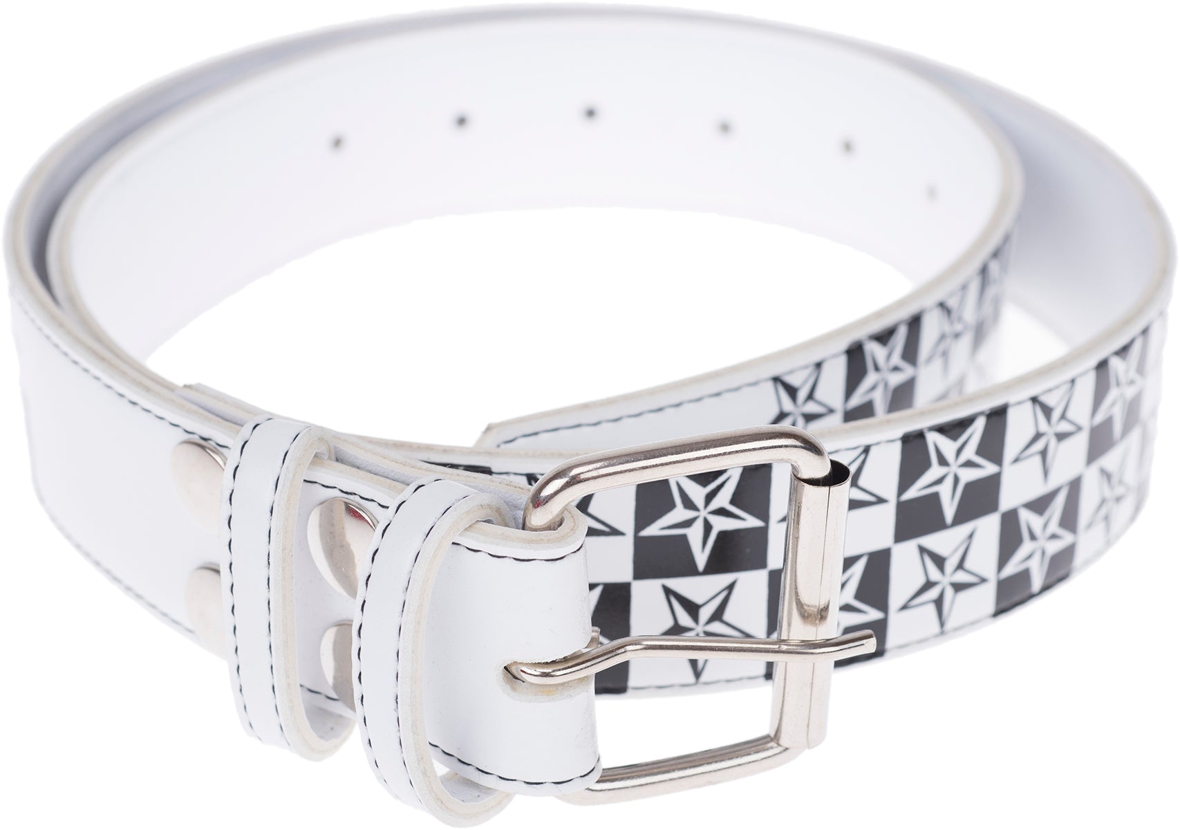 SKA_Checker_CHESS_Schachbrettmuster_NAUTIC_STARS_Guertel_-_Belt_weiss_schwarzg5Fw8fZ07lS21