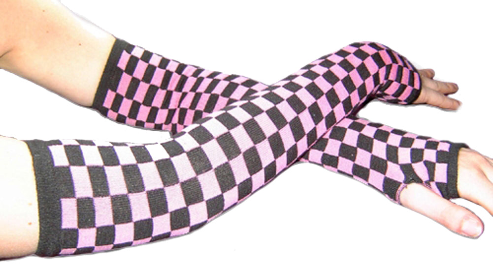 SKA_Karo_Schachbrettmuster_Armstulpen_pinkKnIge6rBJc7Y6