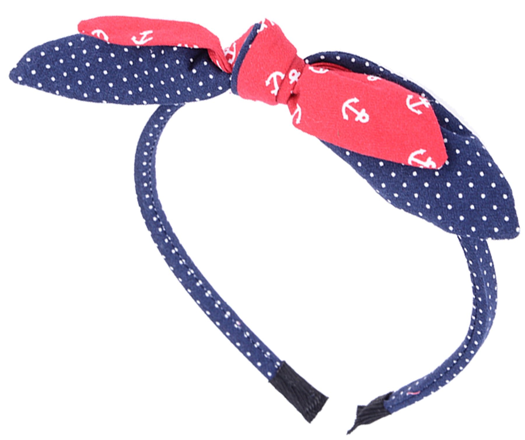 Sailor_ANCKER_Achor_Dots_BOW_Schleifen_Haarreif_-_Blau_killer_kirsche