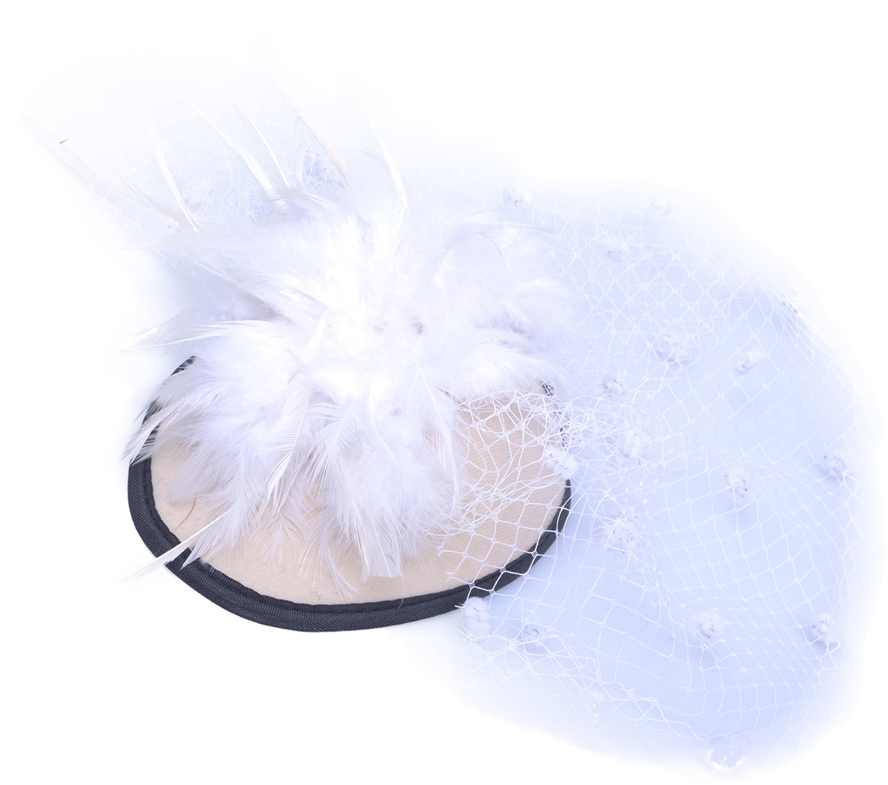Sandy_Feder_FEATHER_Punkte_Schleier_PILLBOX_Hut_HEADPIECE_killer_kirsche