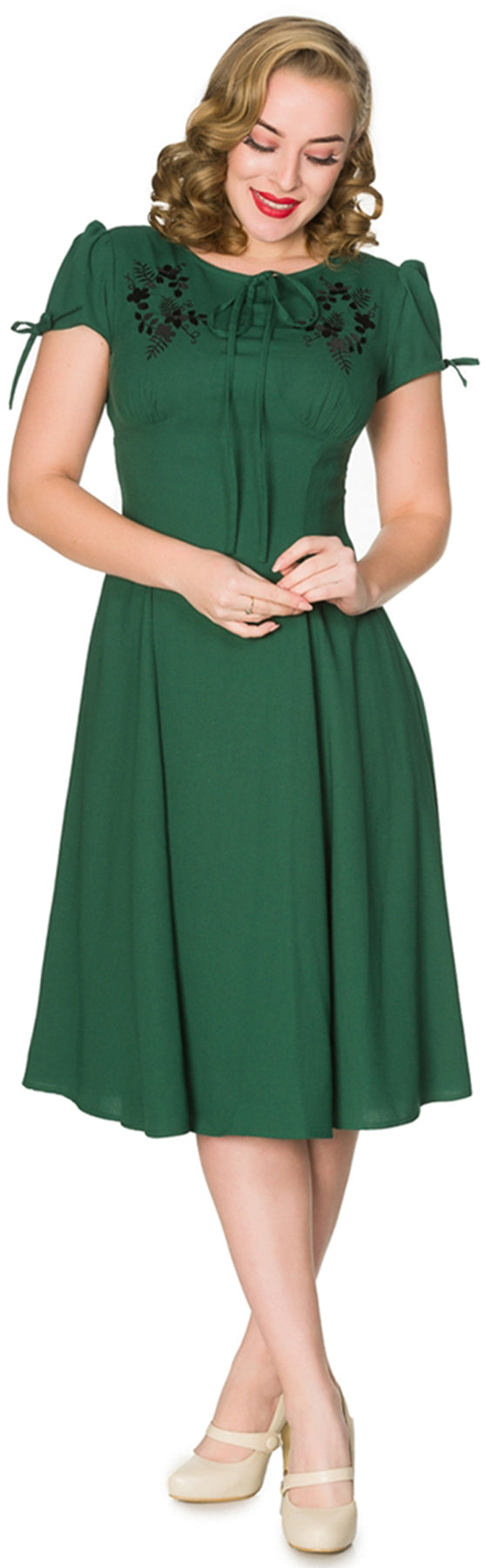 Sheen_AVAH_Vintage_FLORAL_EMBROIDERY_Kurzarm_SWING_Dress_Kleid_Gruen_killer_kirsche8MzPU1iybu0Tp