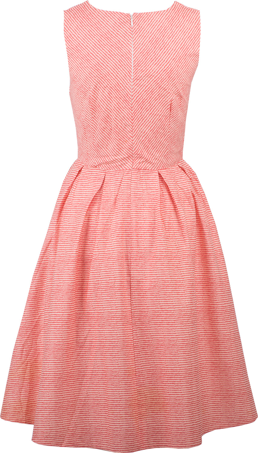 Sheen_BREEZE_Vintage_STRIPED_Streifen_50s_SWING_DRESS_Kleid_Lachs-2