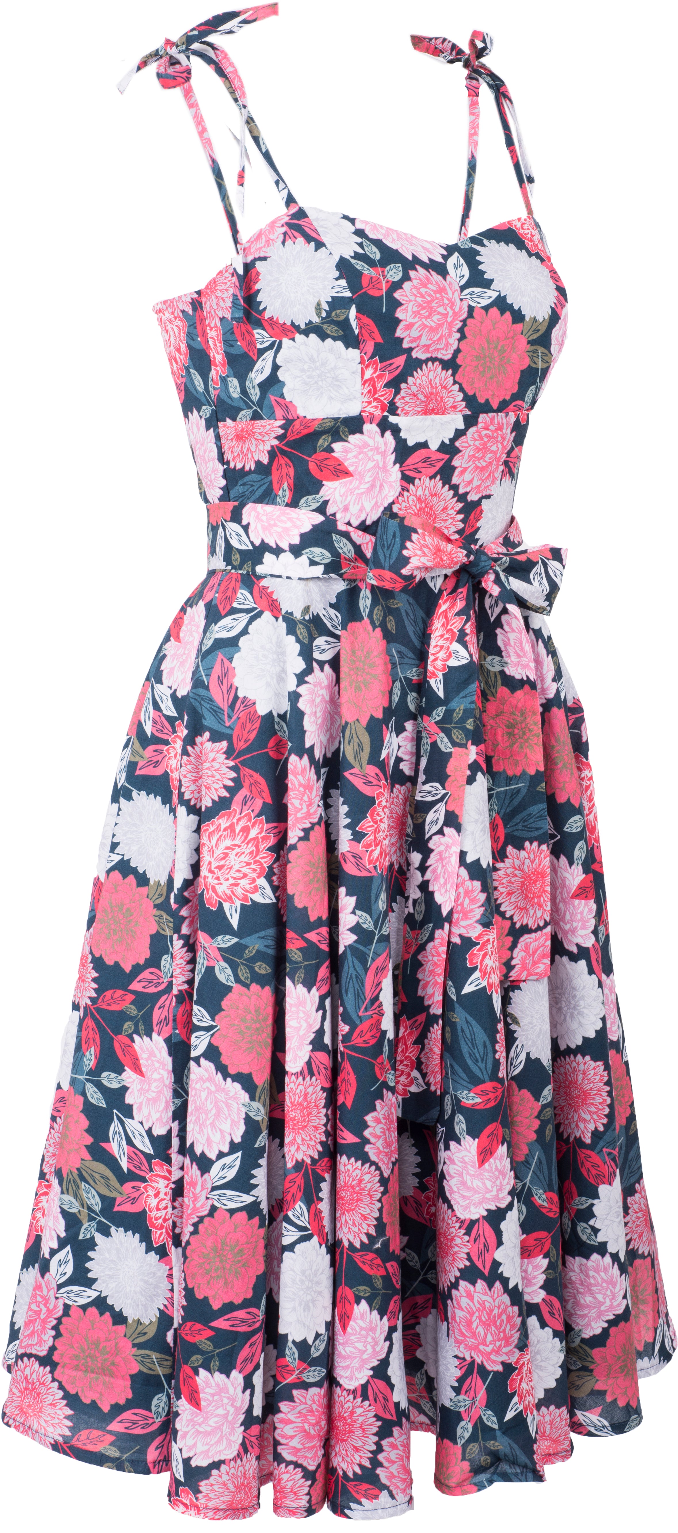 Sheen_DENA_Vintage_BLUMEN_Floral_Spaghettitraeger_SWING_Dress_Kleid-4
