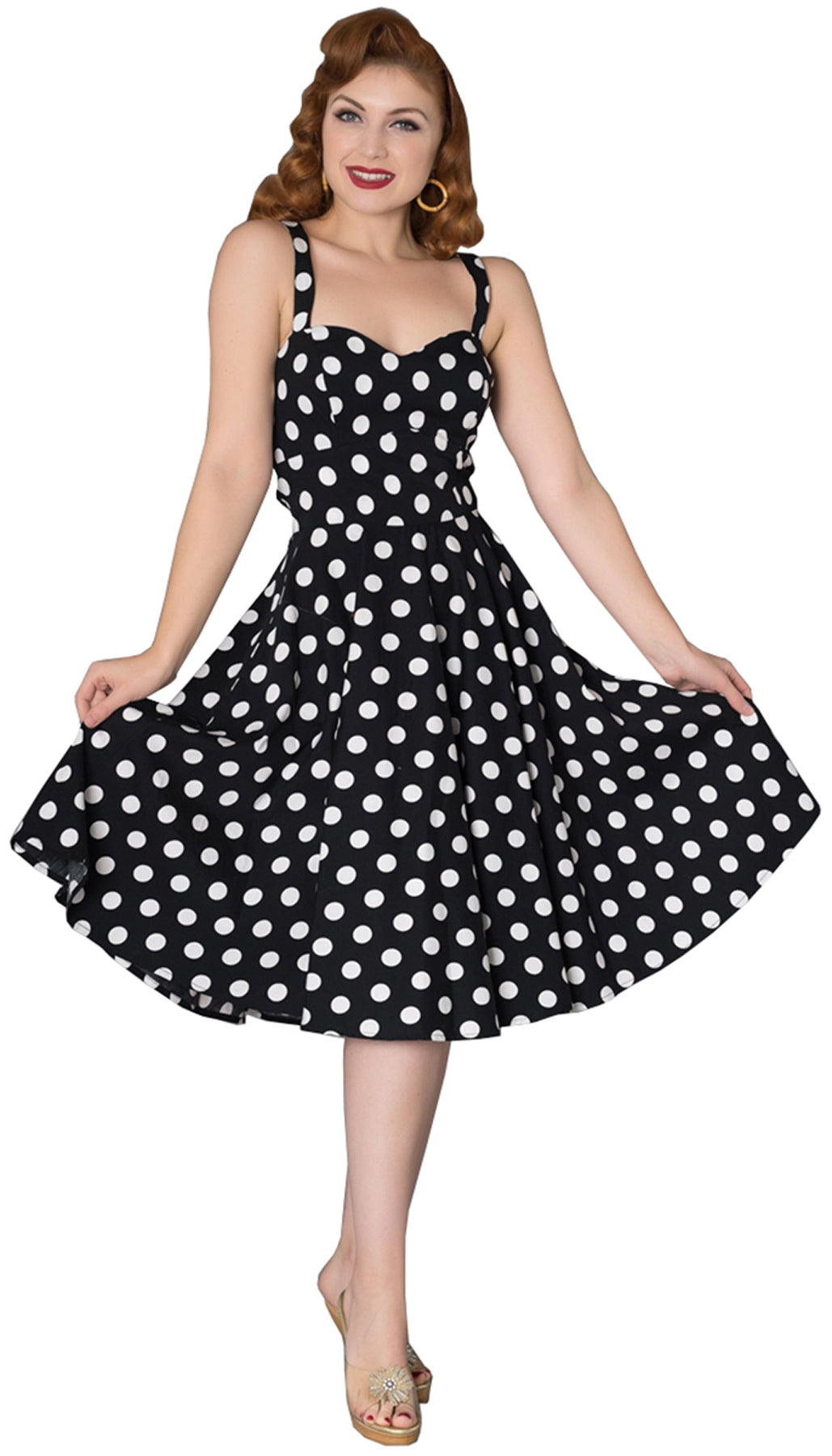 Sheen_ELIZABETH_Vintage_POLKA_DOT_SWING_Kleid_Plus_Size_Schwarz_killer_kirsche