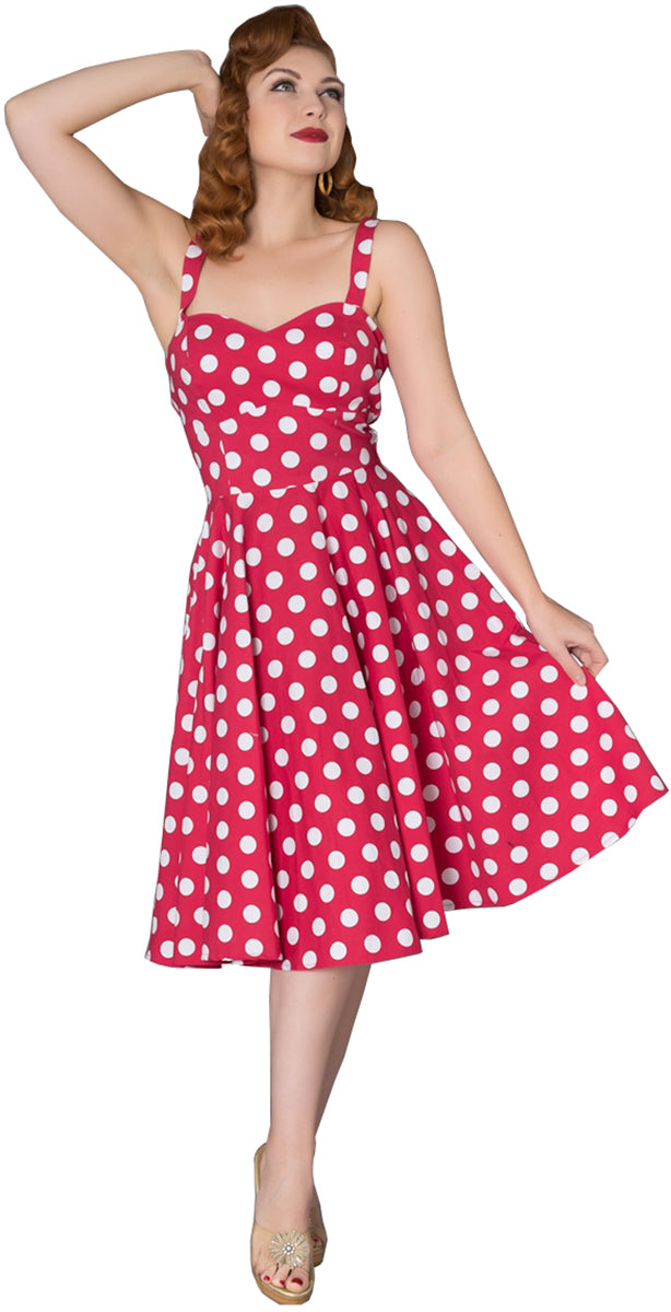 Sheen_ELIZABETH_Vintage_POLKA_DOT_Traeger_SWING_Dress_Kleid_Rot-1