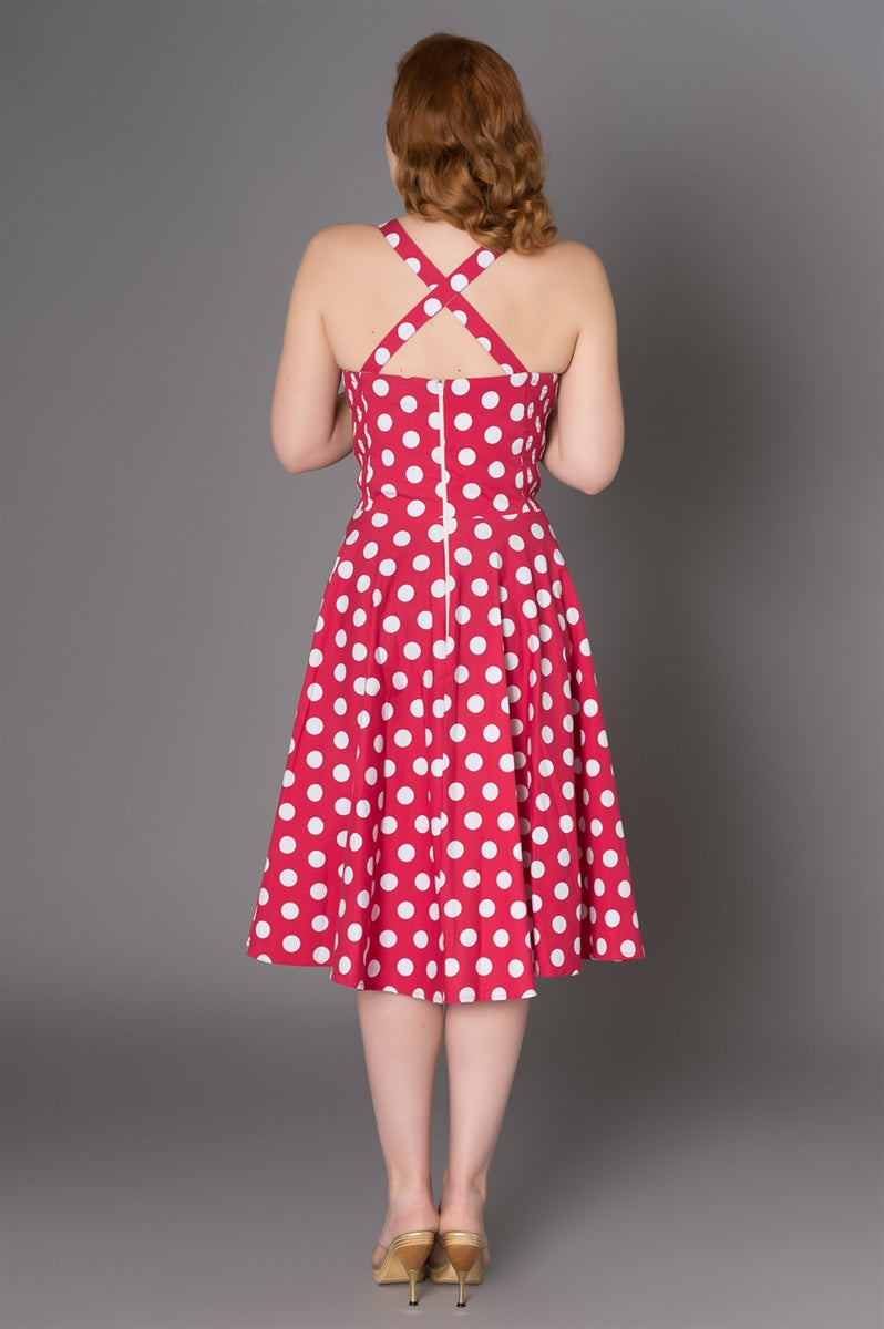 Sheen_ELIZABETH_Vintage_POLKA_DOT_Traeger_SWING_Dress_Kleid_Rot-3