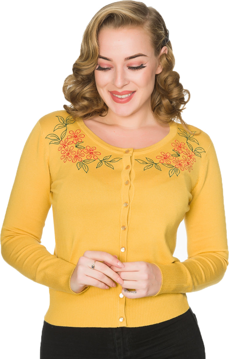 Sheen_FLORAL_EMBROIDERY_Feinstrick_RUNDHALS_Strickjacke_CARDIGAN_Gelb-1sk6Xc7u6LS8xS