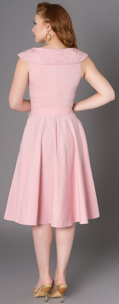 Sheen_FREDA_Vintage_Blumen_STICKEREI_Collar_SWING_Dress_Kleid_Rosa-3kCqq697iNHGHs