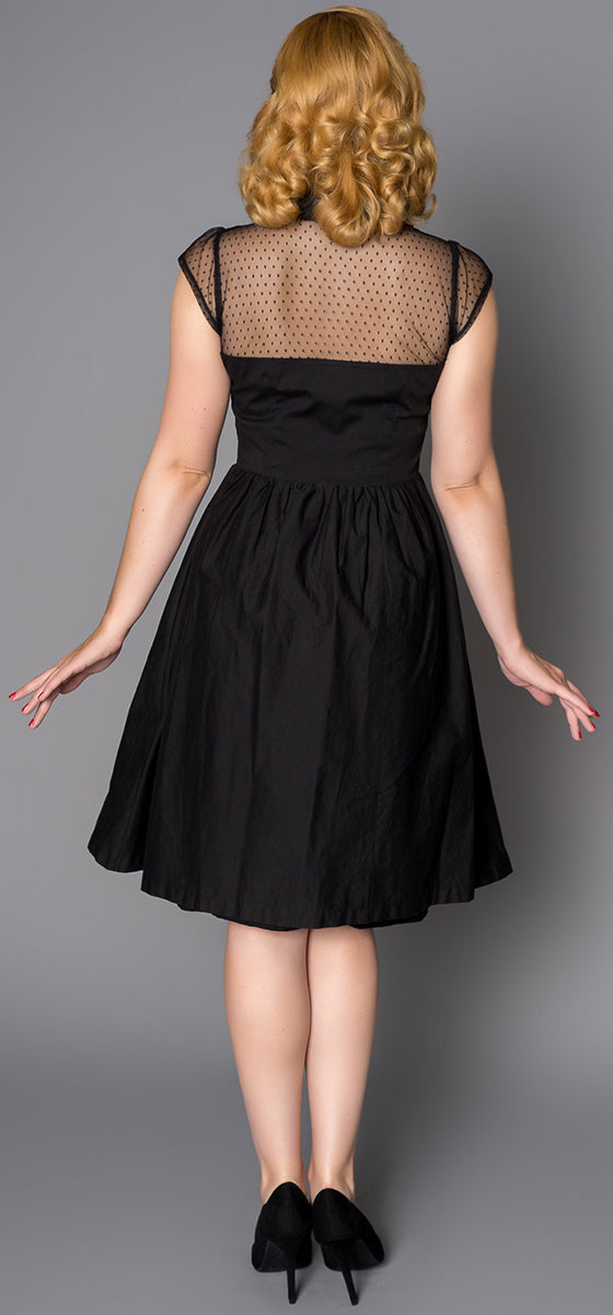 Sheen_HEART_Vintage_Polka_Dot_MESH_Button_Collar_SWING_Dress_Kleid-2