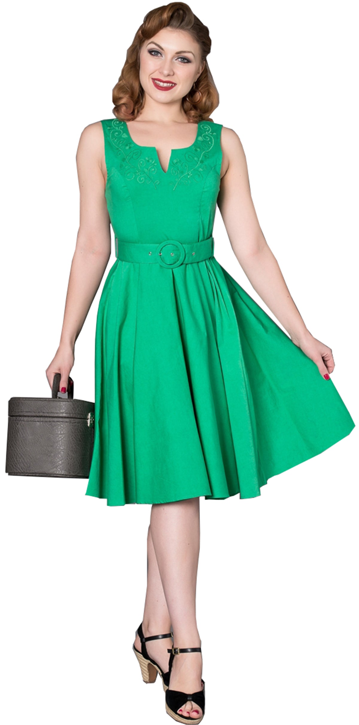Sheen_HETTIE_Vintage_EMBROIDERY_FLOWER_Traeger_SWING_Dress_Kleid-1