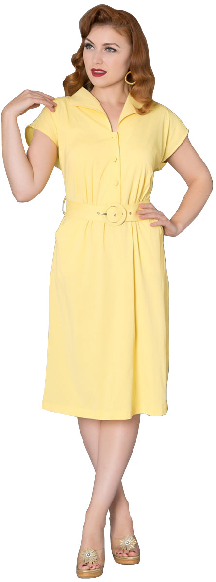 Sheen_JOSIE_Vintage_40s_KURZARM_Retro_NOSTALGIC_V-Neck_Dress_Kleid-1