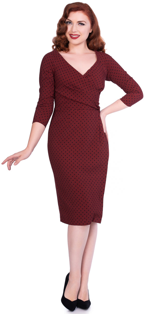 Sheen_KATHERINE_Polka_Dot_Punkte_PENCIL_Dress_Bleistiftkleid_Bordeaux-1gsLxgtbnoSsfZ