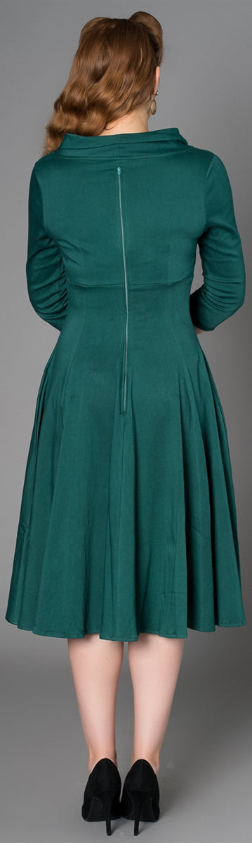Sheen_MARTHA_Vintage_V-NECK_Nostalgic_3_4_Arm_Retro_Dress_Kleid-2a616wONpmWrbk